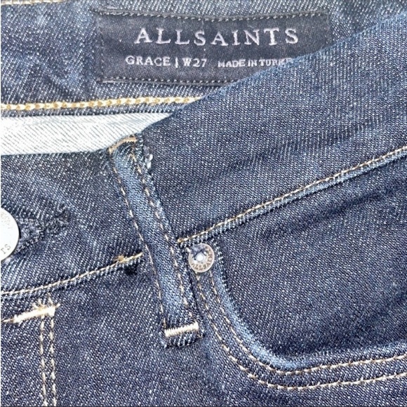 All Saints grace skinny jeans in indigo blue Size 27 Sold Out ! - Picture 5 of 16
